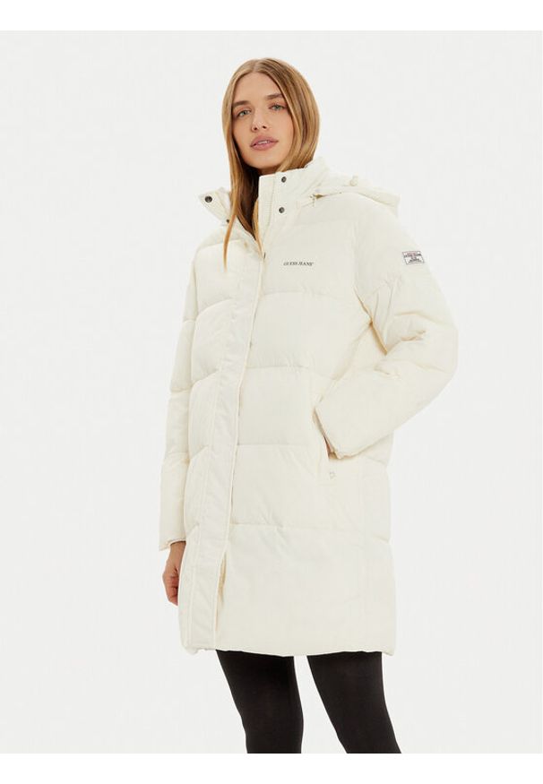 Guess Jeans Kurtka zimowa W4BL24 WGII2 Écru Regular Fit. Materiał: syntetyk. Sezon: zima
