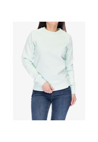 Bluza bawełniana damska Didriksons Fyn Sweater. Kolor: zielony. Materiał: bawełna