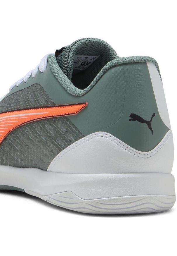 Puma - Halowe buty piłkarskie IBERO IV PUMA Green Moon Heat Fire Black White Orange. Kolor: wielokolorowy, pomarańczowy, żółty, czarny, zielony. Sport: piłka nożna