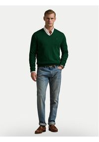 Polo Ralph Lauren Sweter 710876338013 Zielony Regular Fit. Typ kołnierza: polo. Kolor: zielony. Materiał: wełna, syntetyk #4