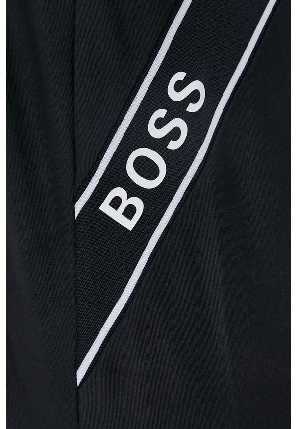 BOSS - Boss Bluza Athleisure męska kolor czarny z nadrukiem. Okazja: na co dzień. Kolor: czarny. Materiał: materiał, dzianina. Wzór: nadruk. Styl: casual
