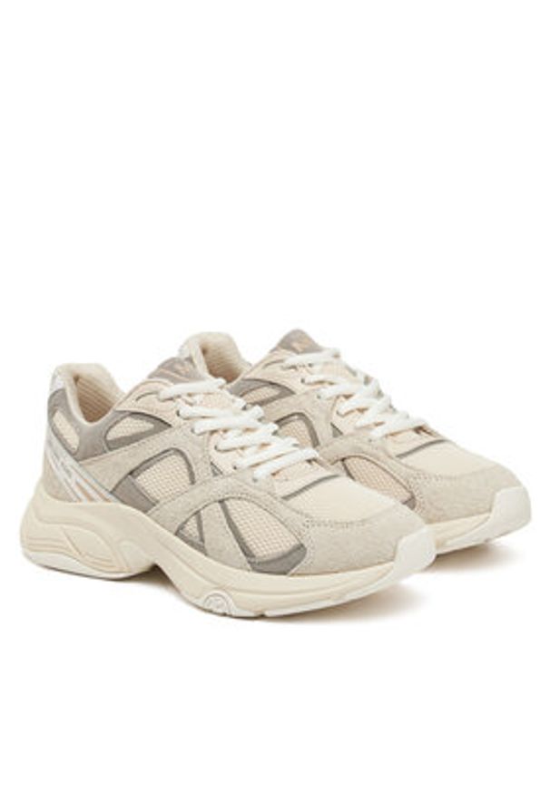 MICHAEL Michael Kors Sneakersy Leo Trainer43R5LEFS2S Beżowy. Kolor: beżowy. Materiał: materiał