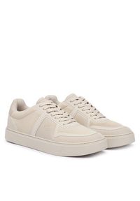 Calvin Klein Sneakersy Classic Cups Laceup Knit HM0HM02130 Beżowy. Kolor: beżowy. Materiał: materiał #4