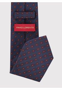 Pako Lorente - PAKO LORENTE - Jedwabny granatowy krawat. Kolor: niebieski. Materiał: jedwab. Wzór: geometria #3