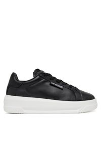 Love Moschino - LOVE MOSCHINO Sneakersy JA15195G1NIA300Z37 Czarny. Kolor: czarny. Materiał: skóra