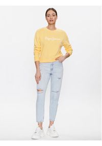 Pepe Jeans Bluza Nanettes PL581347 Żółty Regular Fit. Kolor: żółty. Materiał: syntetyk, bawełna
