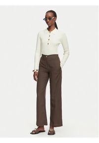MICHAEL Michael Kors Sweter MR661ER5ZV Kremowy Slim Fit. Kolor: kremowy. Materiał: wiskoza #4