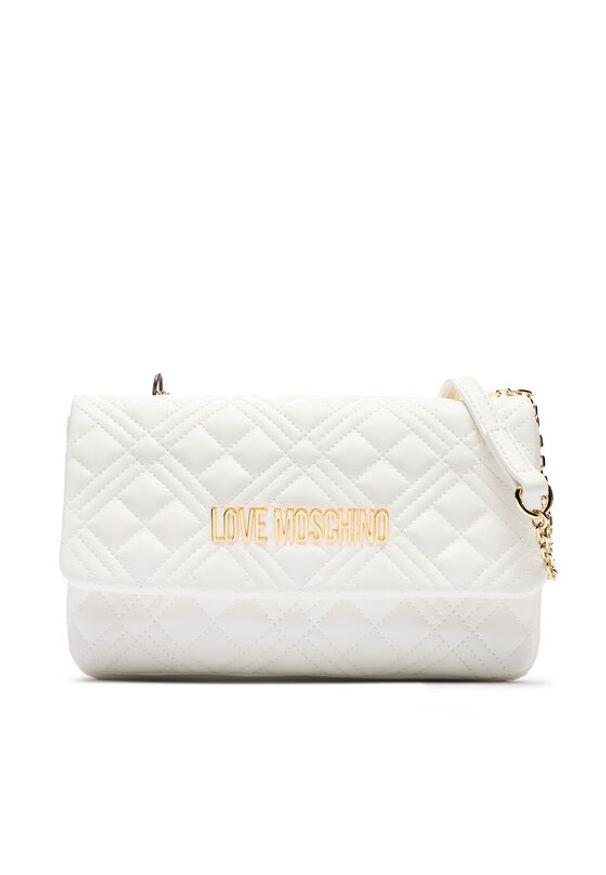 Love Moschino - LOVE MOSCHINO Torebka Borsa Quilted JC4097PP0HLA0120 Biały. Kolor: biały. Materiał: skórzane