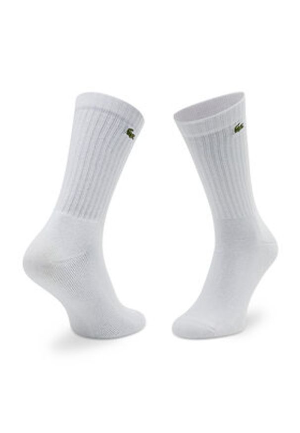 Lacoste Zestaw 3 par wysokich skarpet unisex RA4182 Biały. Kolor: biały. Materiał: materiał