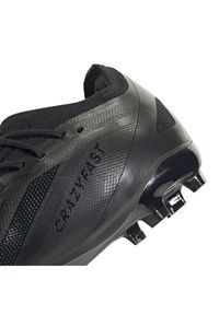 Adidas - Buty piłkarskie adidas X Crazyfast.1 Fg Jr IE6636 czarne. Zapięcie: pasek. Kolor: czarny. Materiał: materiał. Szerokość cholewki: normalna. Wzór: paski. Sport: piłka nożna #9
