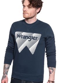 Wrangler - WRANGLER CREW SWEAT NAVY W6M3HA114. Kolor: niebieski #4