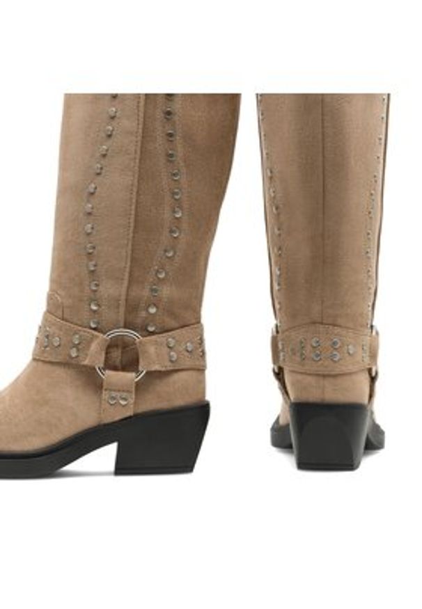 Jenny Fairy Kozaki KAJA HY58100-1 Beżowy. Kolor: beżowy. Materiał: materiał