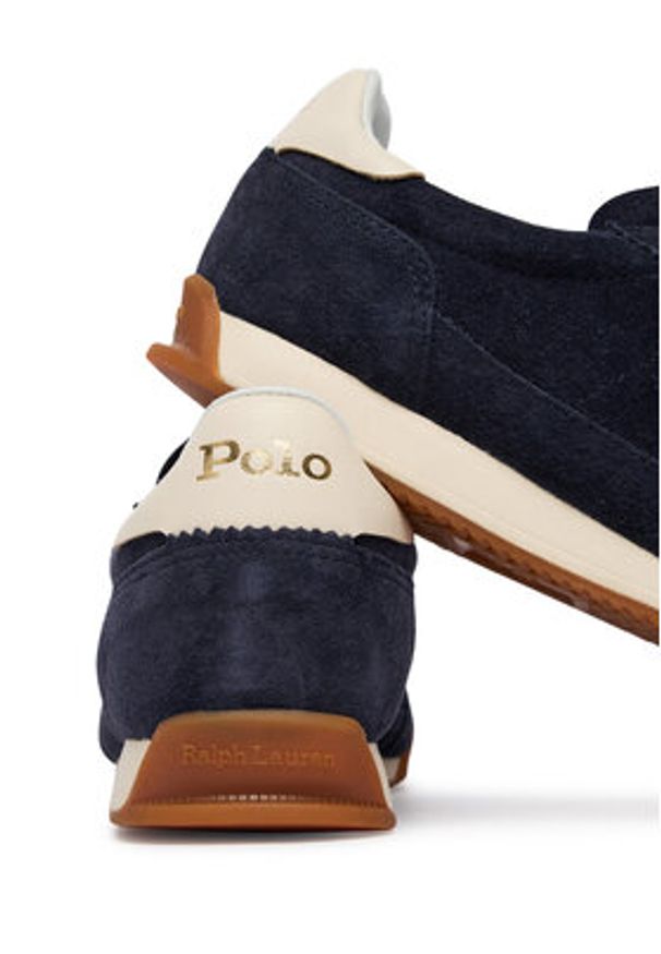 Polo Ralph Lauren Sneakersy 804P08219003 Granatowy. Kolor: niebieski. Materiał: zamsz, skóra
