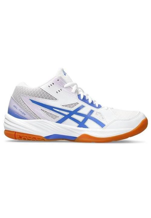 Buty siatkarskie damskie Asics Gel Task Mt 3. Zapięcie: sznurówki. Kolor: biały, niebieski, wielokolorowy. Materiał: syntetyk, materiał. Szerokość cholewki: normalna