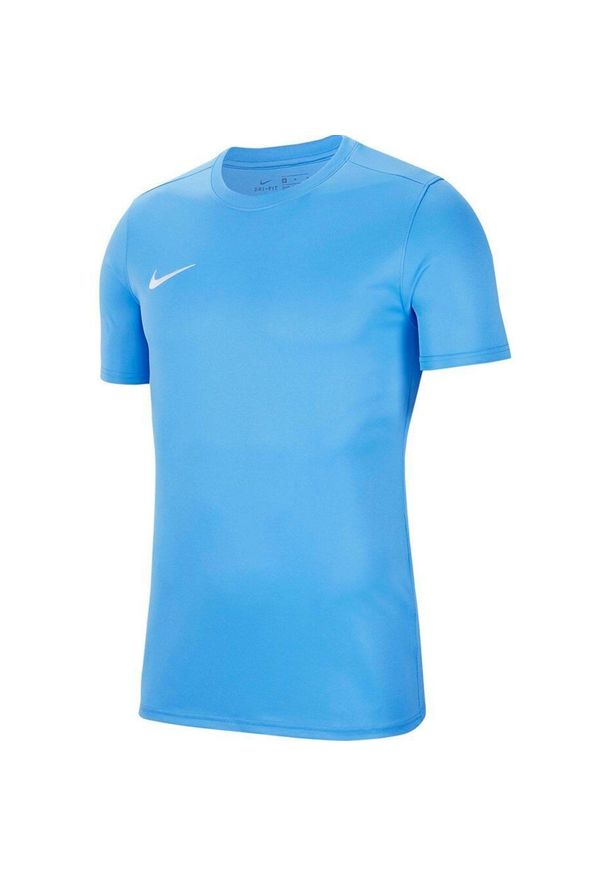 Koszulka do piłki nożnej dla dzieci Nike Dry Park VII JSY SS z krótkim rękawem. Kolor: niebieski. Długość rękawa: krótki rękaw. Długość: krótkie