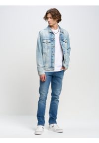 Big-Star - Spodnie jeans męskie dopasowane Martin 432. Okazja: na co dzień. Kolor: niebieski. Styl: casual, klasyczny #6