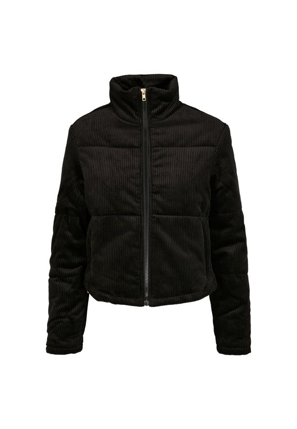 Parka damska Urban Classics corduroy puffer. Kolor: czarny. Materiał: puch, sztruks