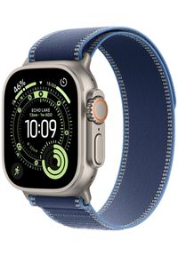 APPLE - Smartwatch Apple Watch Ultra 3 GPS + Cellular 49mm Natural Titanium / Trail Loop S/M Niebieski (MEWR4QP/A). Rodzaj zegarka: smartwatch. Kolor: niebieski