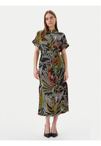 LOLA CASADEMUNT Sukienka koszulowa LS2516059 Zielony Relaxed Fit. Kolor: zielony. Materiał: syntetyk. Typ sukienki: koszulowe