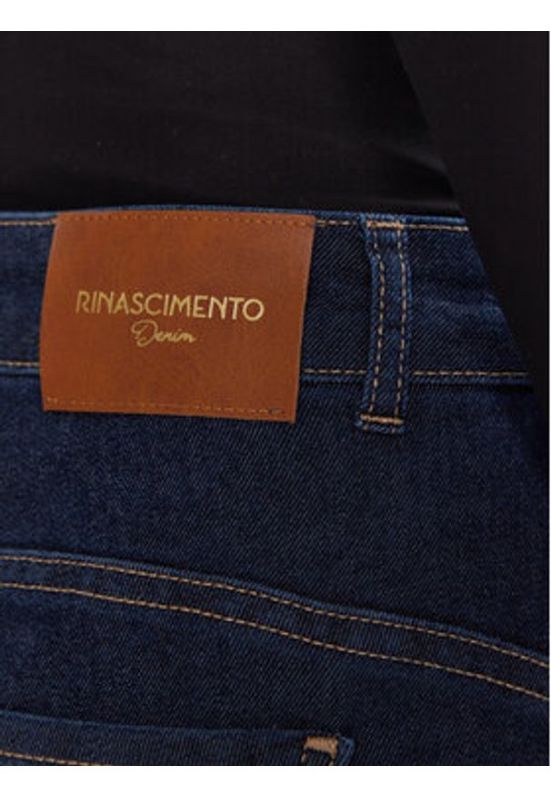Rinascimento Jeansy CFC0125300003 Granatowy Flare Fit. Kolor: niebieski