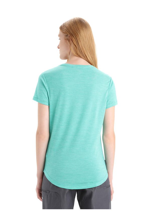 Koszulka Turystyczna Damska Icebreaker Sphere II SS Scoop T-Shirt. Kolor: zielony