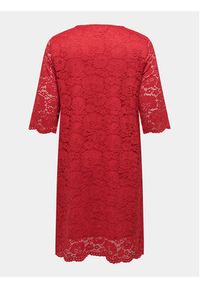 ONLY Carmakoma Sukienka koktajlowa Summer 15309315 Czerwony Regular Fit. Kolor: czerwony. Materiał: syntetyk. Styl: wizytowy #2