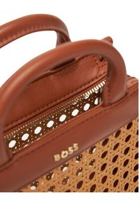 BOSS Torebka 50541759 Beżowy. Kolor: beżowy. Materiał: skórzane