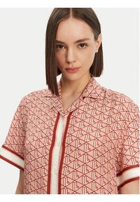 Lacoste Koszula CF0495 Pomarańczowy Oversize. Kolor: pomarańczowy. Materiał: wiskoza #4
