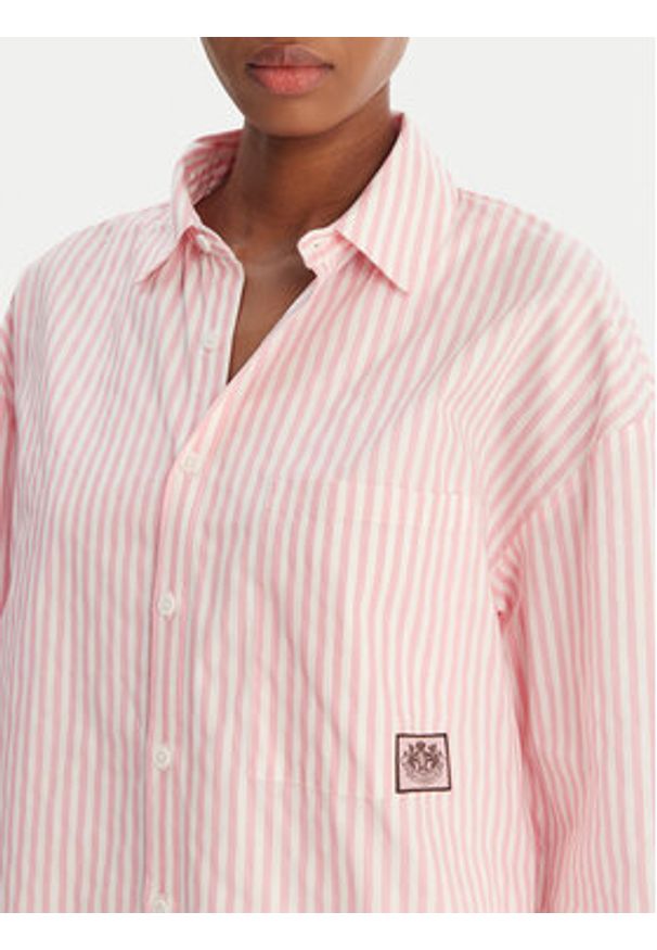 Juicy Couture Koszula Dog Crest JCYPT126861 Różowy Relaxed Fit. Kolor: różowy. Materiał: bawełna
