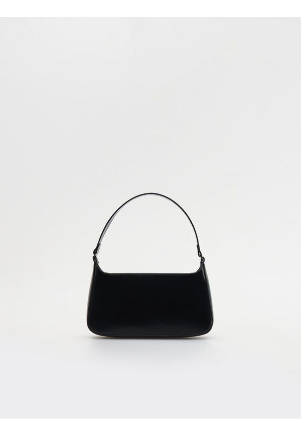 Reserved - Torebka z imitacji skóry - czarny. Kolor: czarny. Materiał: skórzane