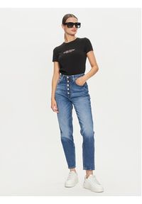 Guess Jeans T-Shirt W4YI03 J1314 Czarny Slim Fit. Kolor: czarny. Materiał: bawełna #4