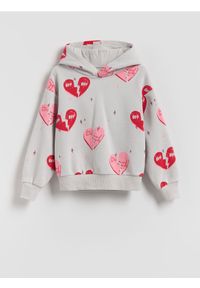 Reserved - Bluza z kapturem - jasnoszary. Typ kołnierza: kaptur. Kolor: szary. Materiał: bawełna #1