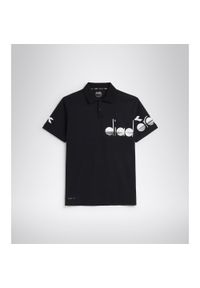 Koszulka do tenisa z krótkim rękawem męska Diadora SS POLO COACH black. Typ kołnierza: polo. Kolor: czarny. Długość rękawa: krótki rękaw. Długość: krótkie. Sport: tenis #1