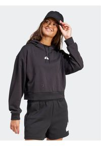 Adidas - adidas Bluza Embroidered IT1521 Czarny Loose Fit. Kolor: czarny. Materiał: bawełna #1