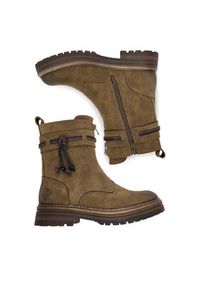 Rieker Botki CEO-93068-54 Khaki. Kolor: brązowy. Materiał: materiał #2