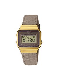 Zegarek Casio. Kolor: beżowy. Styl: vintage