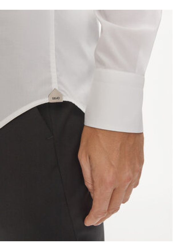 Liu Jo Koszula QXX007 T2662 Biały Slim Fit. Kolor: biały. Materiał: bawełna