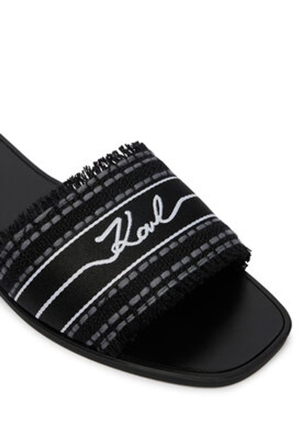 Karl Lagerfeld - KARL LAGERFELD Klapki Skoot III KL80411C Czarny. Kolor: czarny. Materiał: materiał