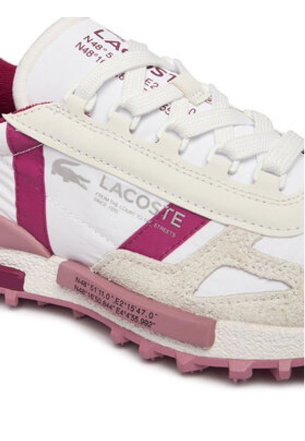 Lacoste Sneakersy Elite Active 51SFA0170 Biały. Kolor: biały. Materiał: skóra, zamsz