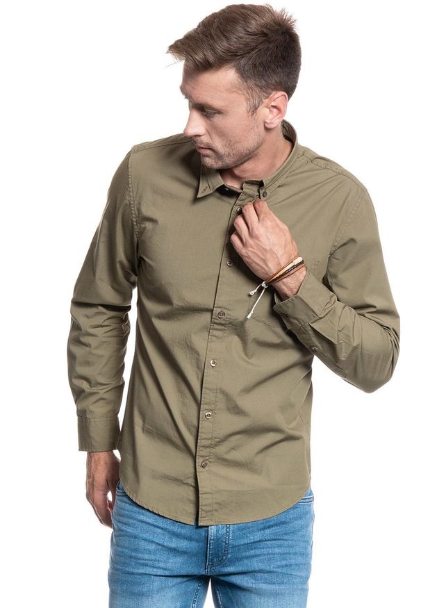 Lee - LEE LEE BUTTON DOWN UTILITY GREEN L880JKNG. Typ kołnierza: button down. Kolor: zielony