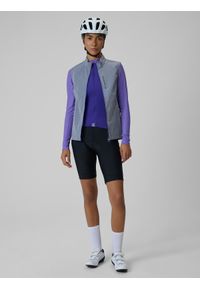 4f - 4F Spodenki kolarskie z piankowo-żelową wkładką damskie - czarne L. Kolor: czarny. Materiał: materiał. Długość: długie. Sport: kolarstwo #1