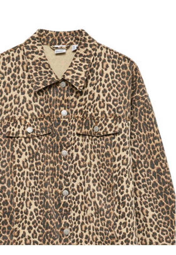 Vero Moda Kurtka jeansowa Tessa 10329961 Brązowy Oversize. Kolor: brązowy. Materiał: bawełna