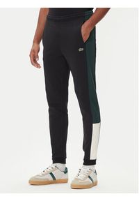 Lacoste Spodnie dresowe XH5923 Czarny Regular Fit. Kolor: czarny. Materiał: bawełna #4