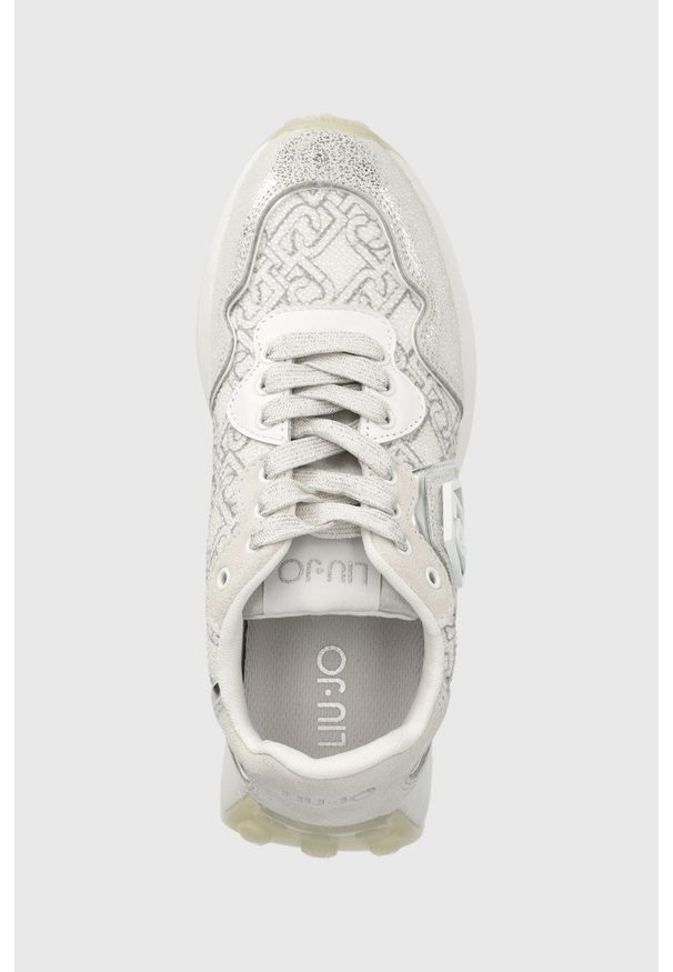 Liu Jo sneakersy LIU JO LOLO 07 kolor srebrny. Nosek buta: okrągły. Zapięcie: sznurówki. Kolor: srebrny. Materiał: guma. Obcas: na platformie