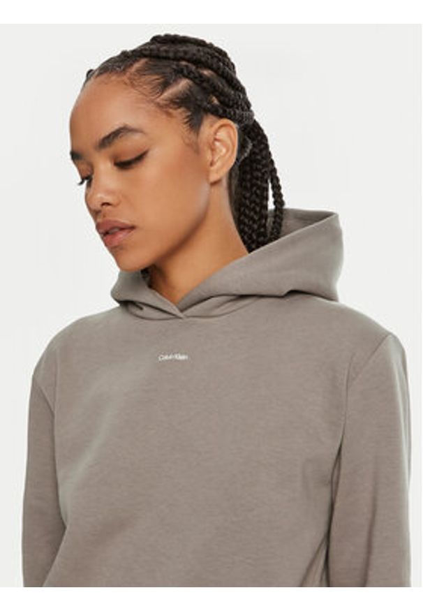 Calvin Klein Bluza Nano Logo K20K207615 Beżowy Regular Fit. Kolor: beżowy. Materiał: bawełna, syntetyk