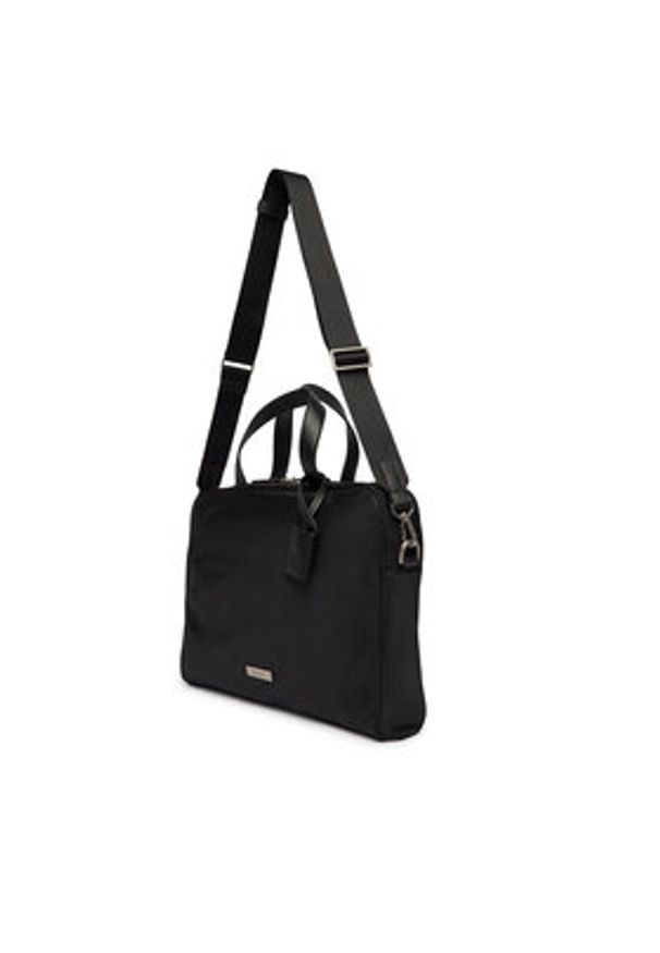 Calvin Klein Torba na laptopa Sleek Slim Commuter LV04D3351G Czarny. Kolor: czarny. Materiał: skóra