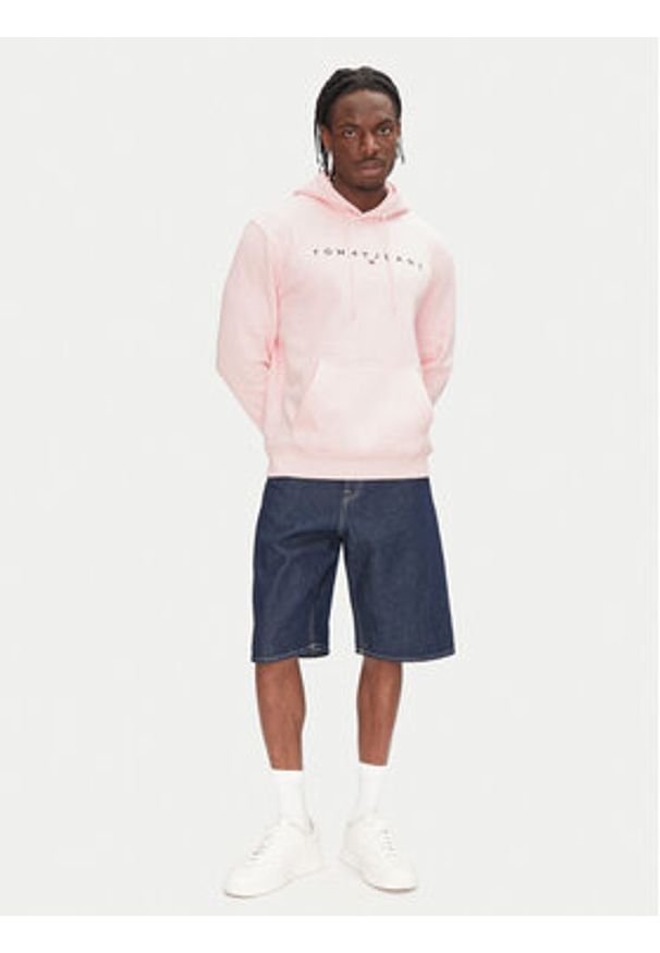 Tommy Jeans Bluza DM0DM20746 Różowy Regular Fit. Kolor: różowy. Materiał: bawełna