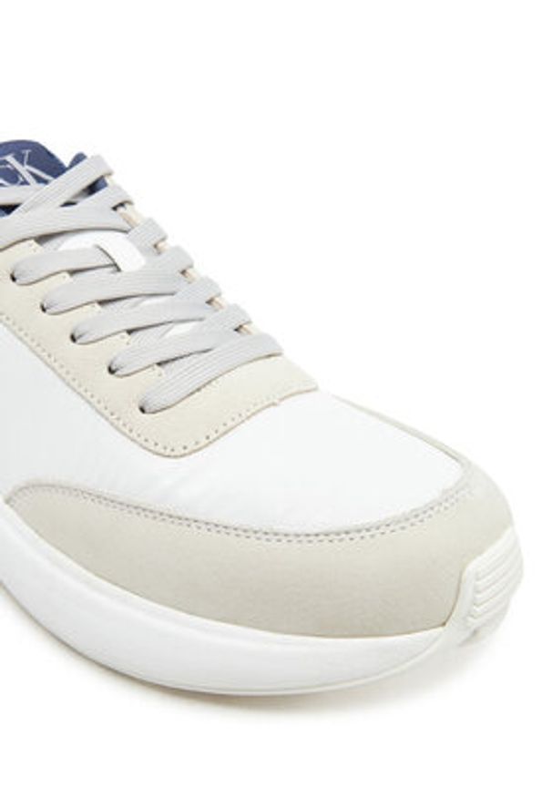 Calvin Klein Jeans Sneakersy Athleisure Runner Laceup Mix YM0YM01195 Biały. Kolor: biały. Materiał: materiał