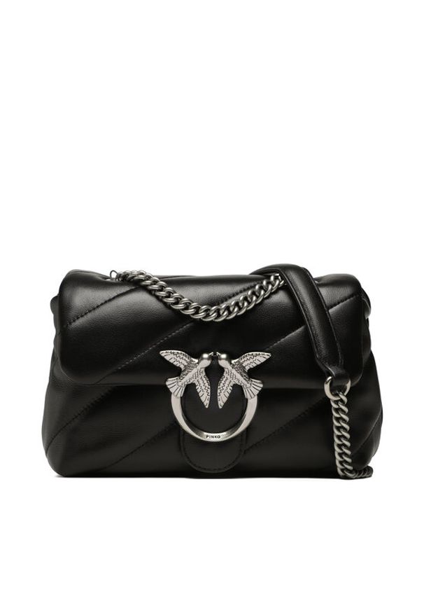 Pinko Torebka Love Mini Puff Cl PE 23 PLTT 100039 A0F2 Czarny. Kolor: czarny. Materiał: skórzane