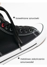 Big-Star - Trampki męskie wysokie czarne JJ174603 906. Nosek buta: okrągły. Zapięcie: sznurówki. Kolor: czarny. Styl: elegancki, sportowy